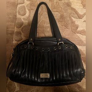 Moschino Black Pleated Shoulder Bag